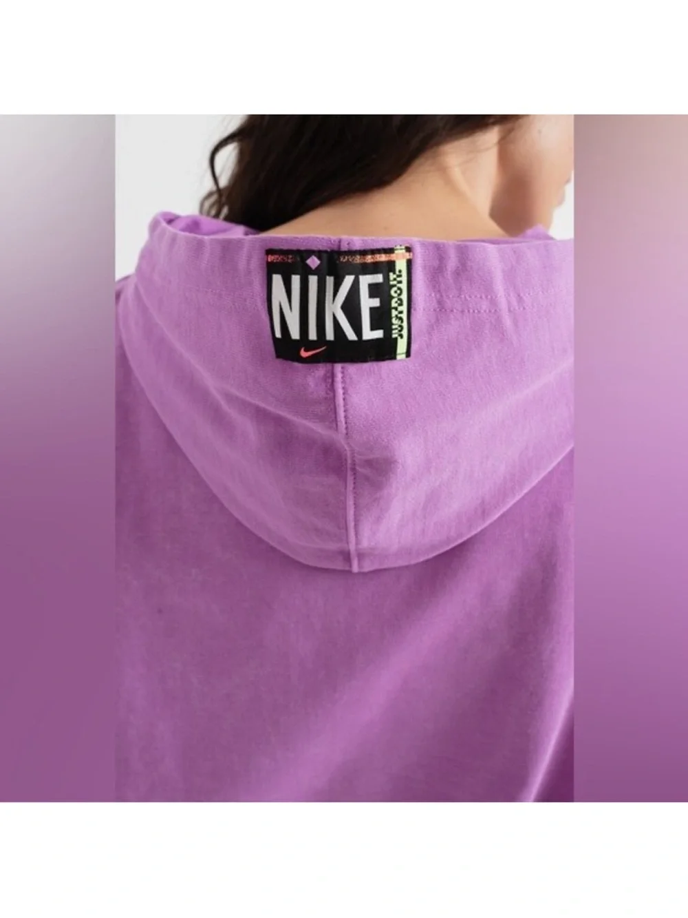 Nike Lavender Cropped Hoodie Sweatshirt